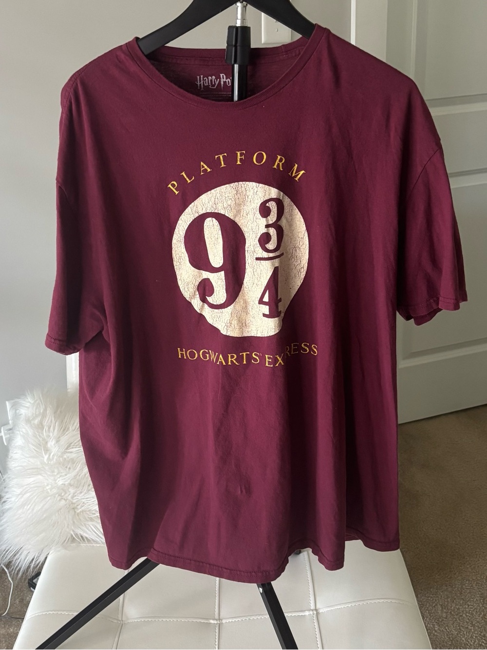 Warner Bros. Burgundy Hogwarts Express 9 3/4 Graphic Tee - Picture 2 of 3